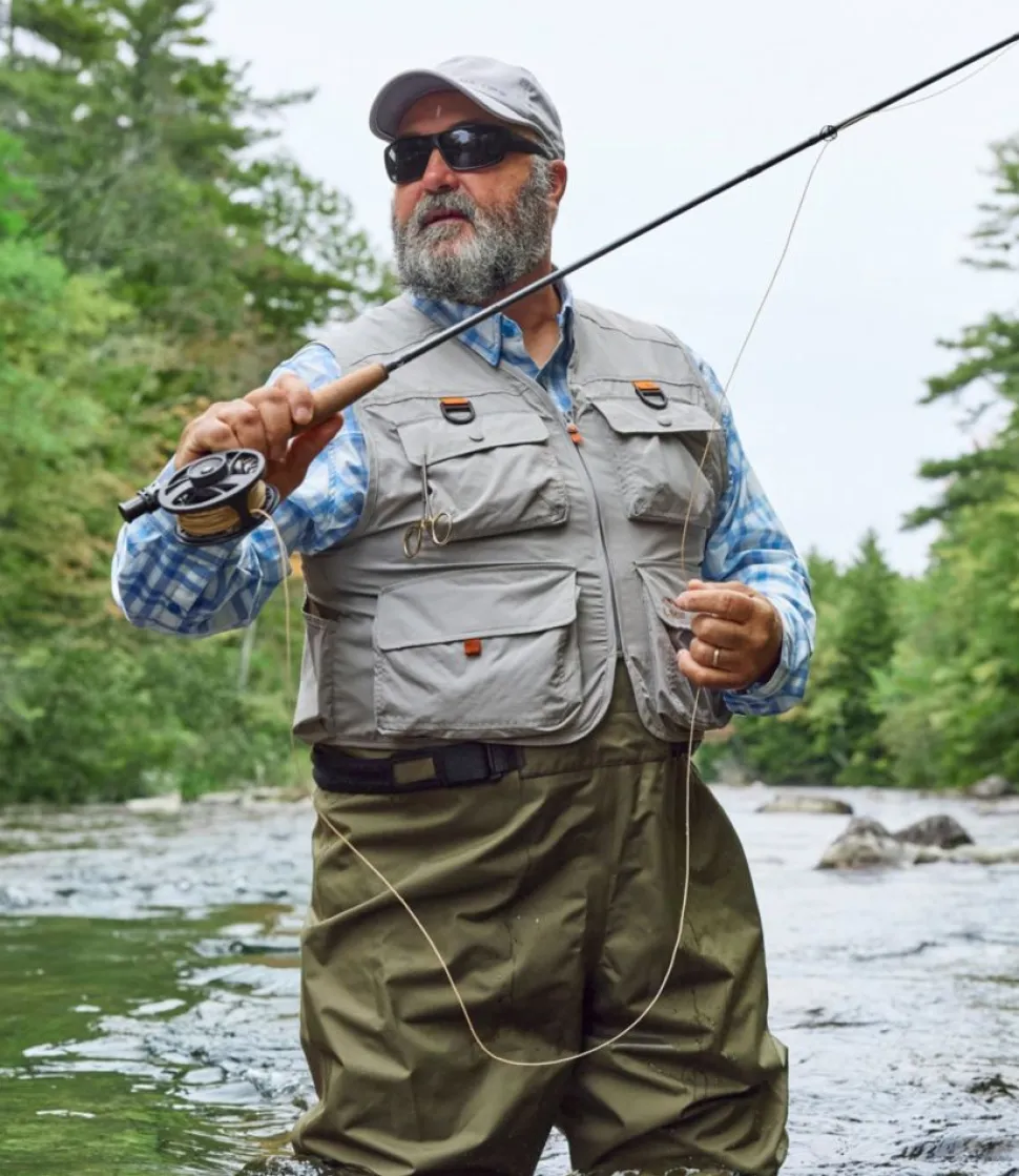Cheap L.L.Bean "Adults' Emerger Fishing Vest" AnchorGray