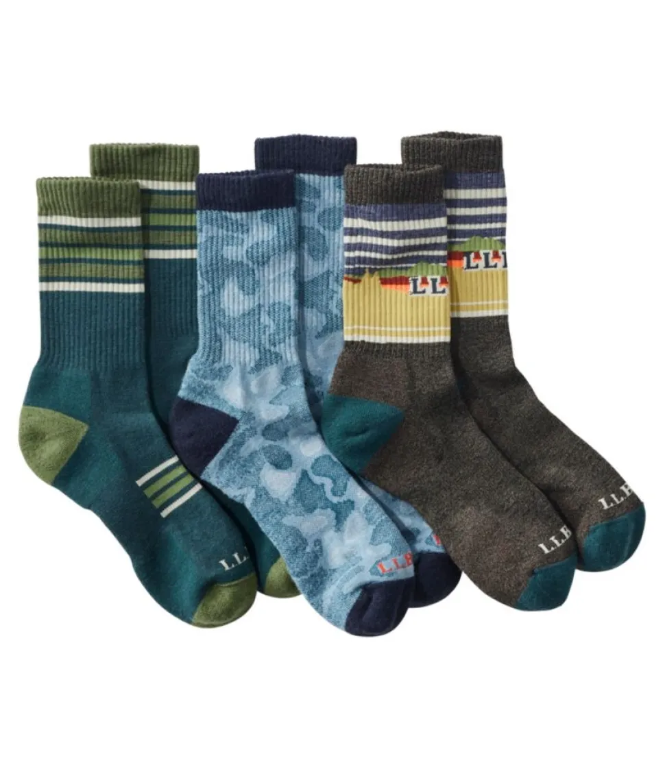 Cheap L.L.Bean "Adults' Katahdin Hiker Socks Gift Set, 3 Pairs"