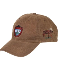 Fashion L.L.Bean "Adults' MIF&W Waxcloth Hat, Moose" Brown
