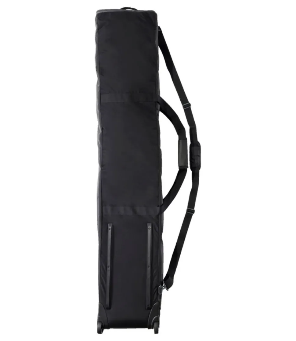 New L.L.Bean "Adventure Pro Rolling Ski Bag Double" Black