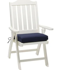 Clearance L.L.Bean "All Weather Folding/Armless Chair Textured Cushion" Navy