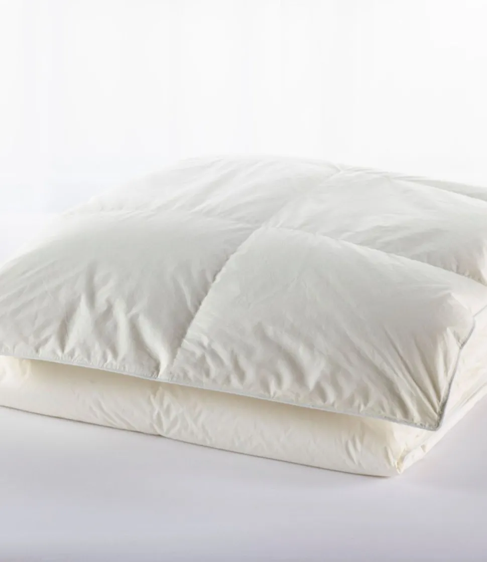 Clearance L.L.Bean "Baffle Box Stitch Goose Down Comforter, Warm" Cream