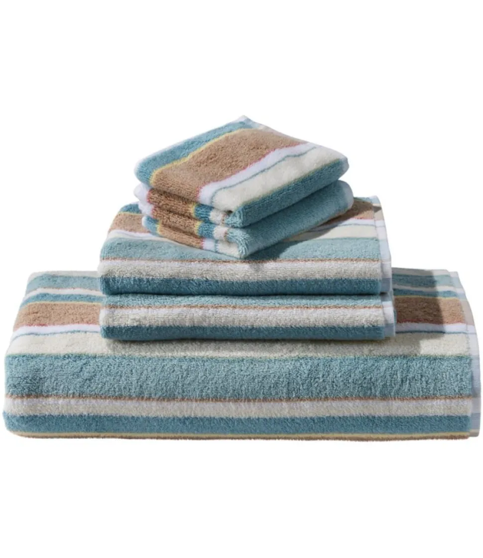Cheap L.L.Bean "Bean's Organic Cotton Towel, Stripe"
