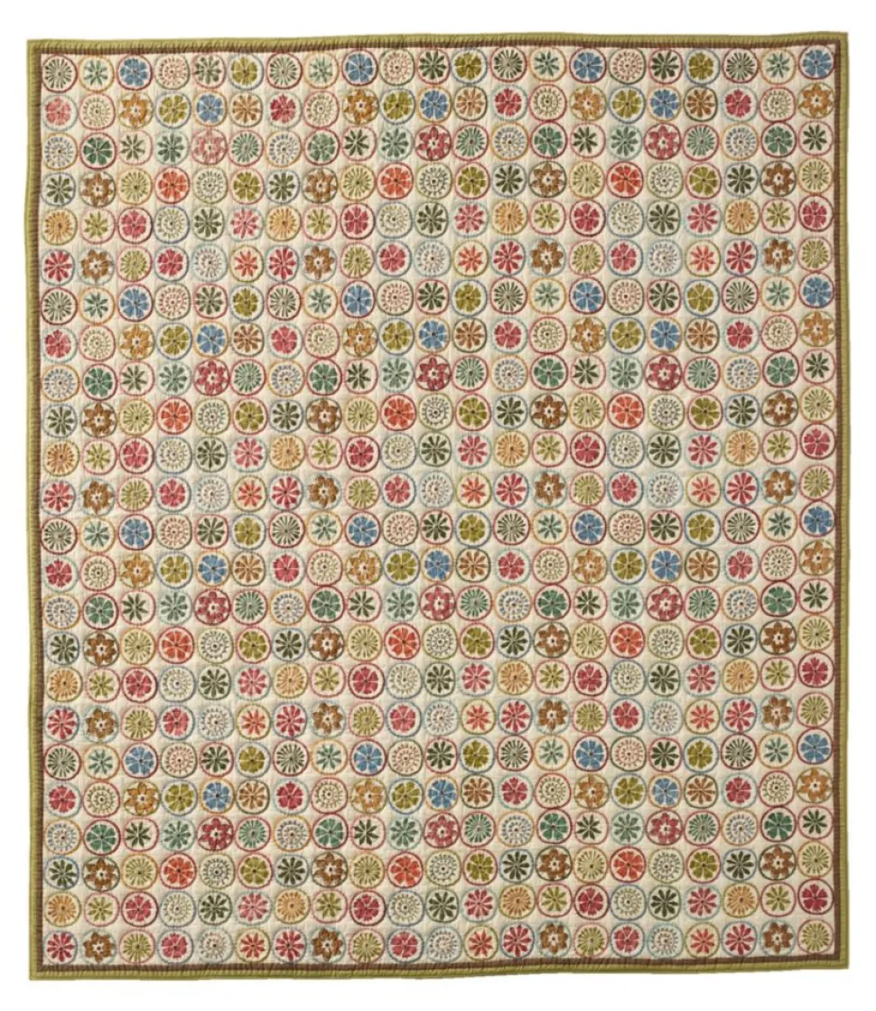 Discount L.L.Bean "Blooming Circles Quilt Collection" MultiColor