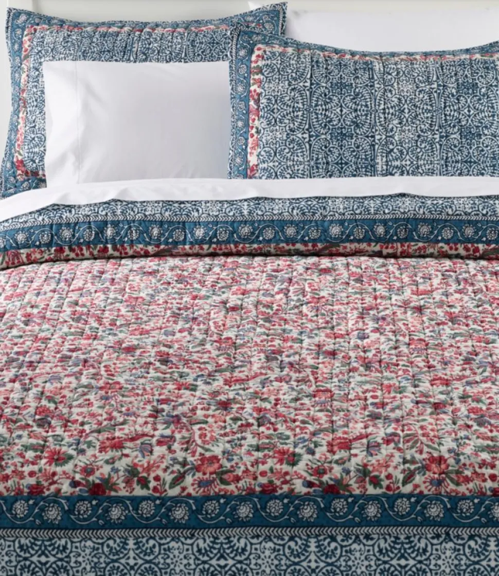 Flash Sale L.L.Bean "Border Floral Quilt Collection" Multi