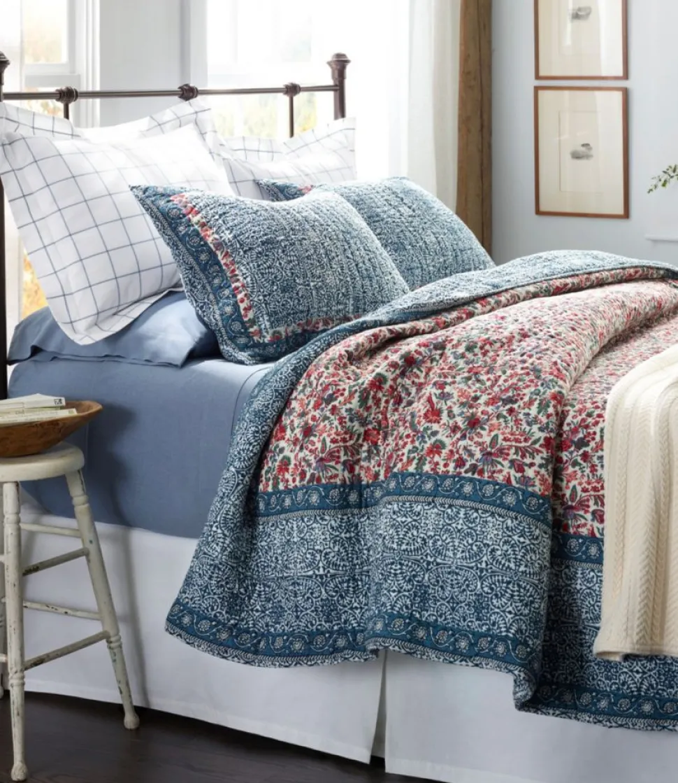 Flash Sale L.L.Bean "Border Floral Quilt Collection" Multi