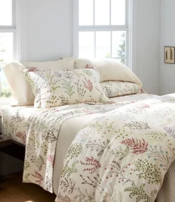 Hot L.L.Bean "Botanical Floral Flannel Sheet Collection" BotanicalFloral