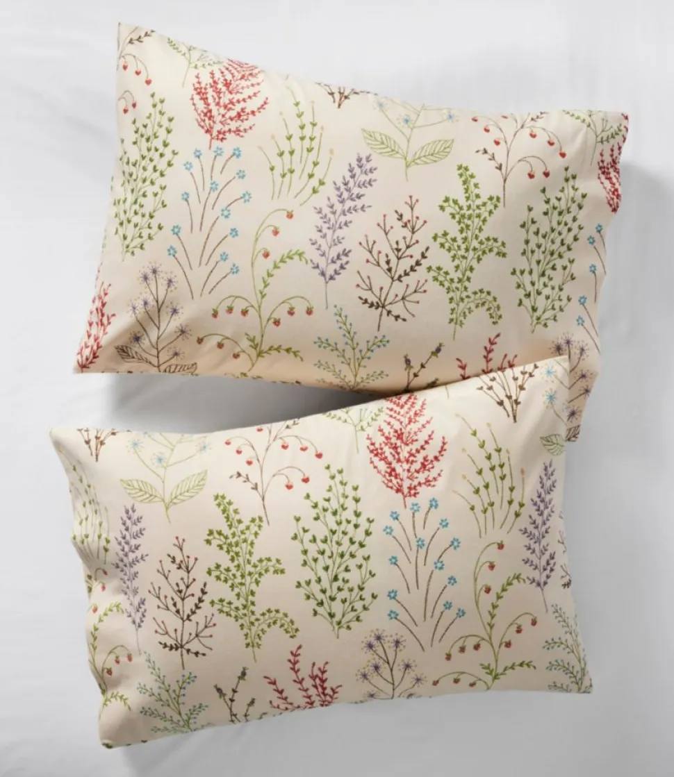 Hot L.L.Bean "Botanical Floral Flannel Sheet Collection" BotanicalFloral
