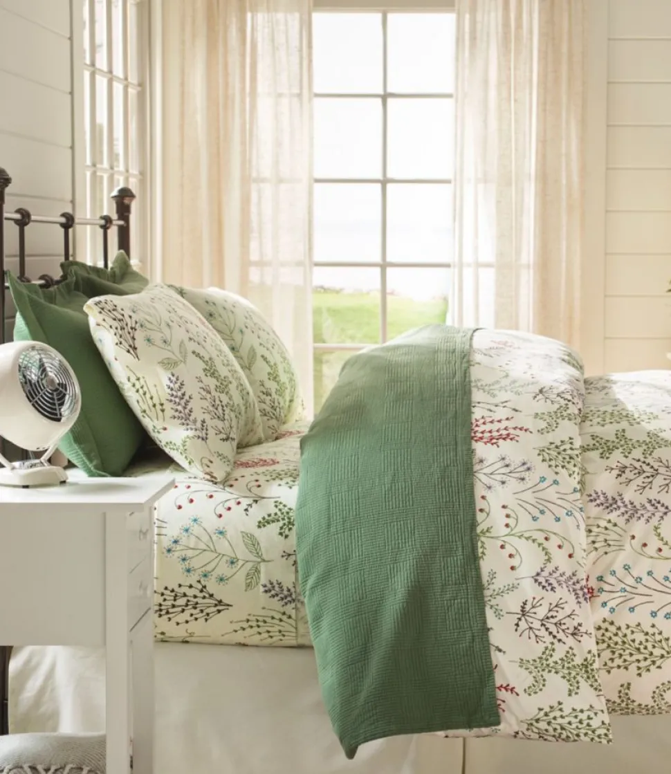 Online L.L.Bean "Botanical Floral Percale Sheet Collection" BotanicalFloral