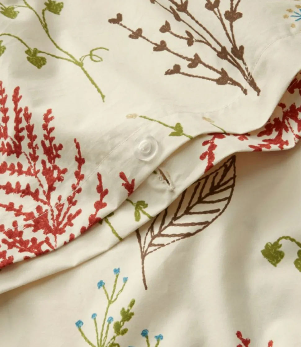 Fashion L.L.Bean "Botanical Floral Percale Comforter Cover Collection" BotanicalFloral