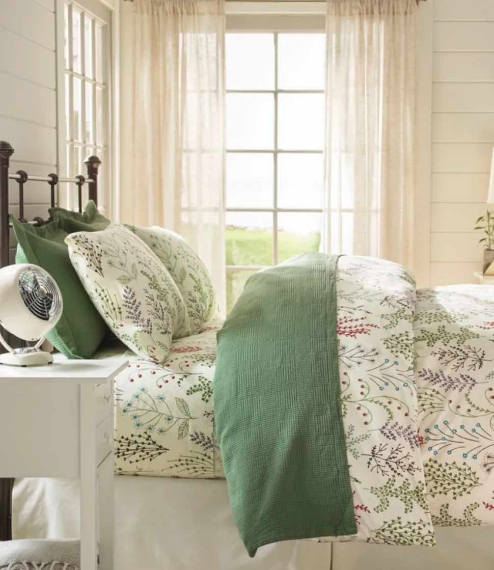 Fashion L.L.Bean "Botanical Floral Percale Comforter Cover Collection" BotanicalFloral