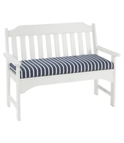 New L.L.Bean "Casco Bay All-Weather Bench Cushion, Stripe"