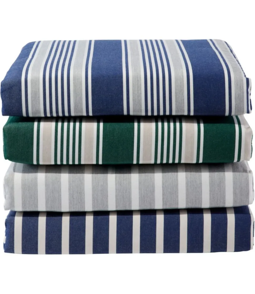 Clearance L.L.Bean "Casco Bay Cushion for All-Weather Armless/Folding Chair, Stripe"