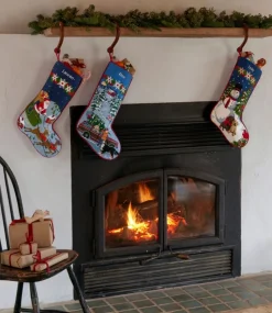 New L.L.Bean "Christmas Needlepoint Stocking, Cotton"