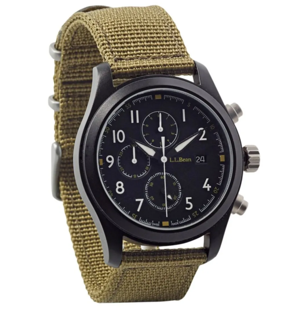 Flash Sale L.L.Bean "Chronograph Field Watch" Black