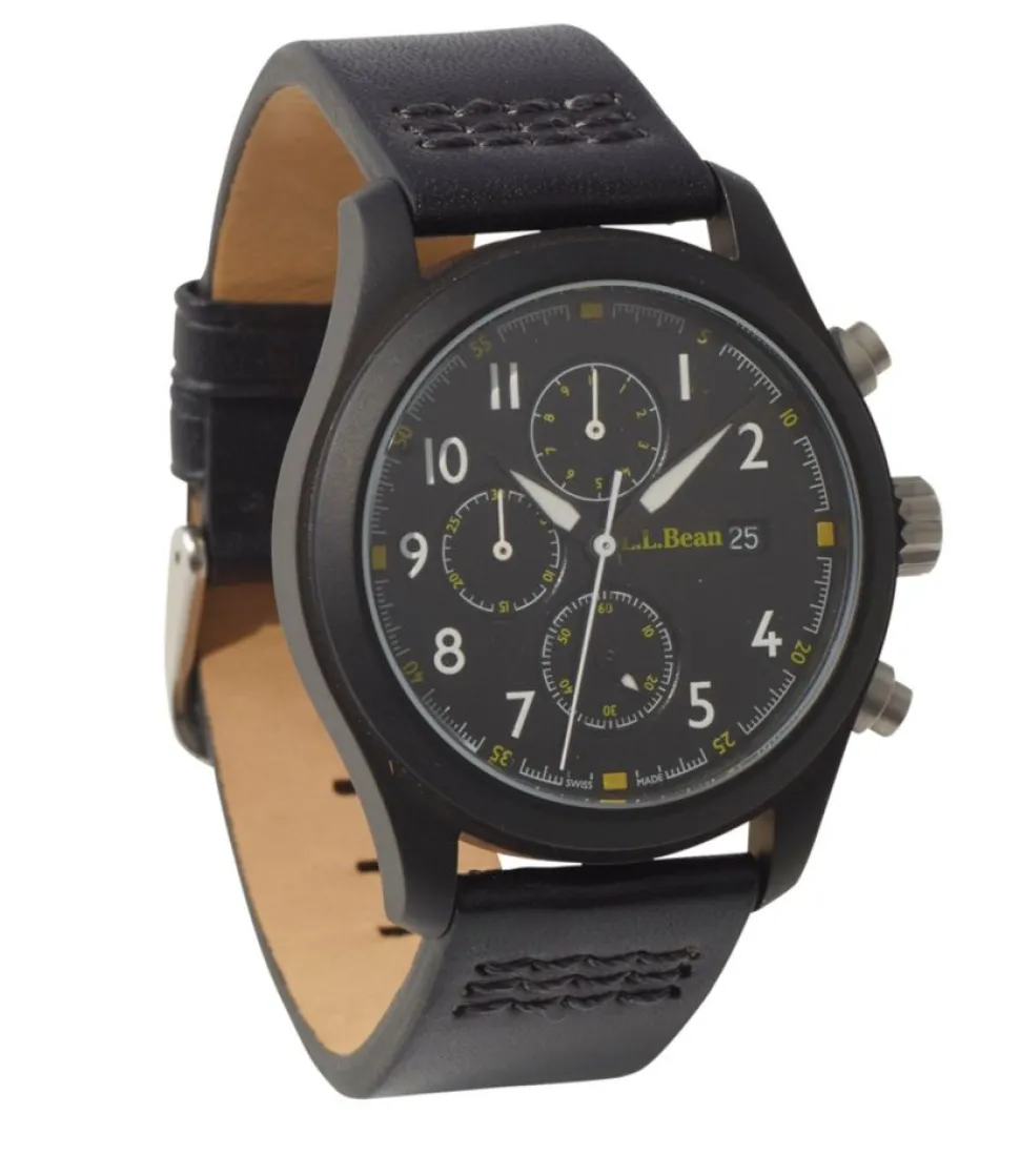 Flash Sale L.L.Bean "Chronograph Field Watch" Black