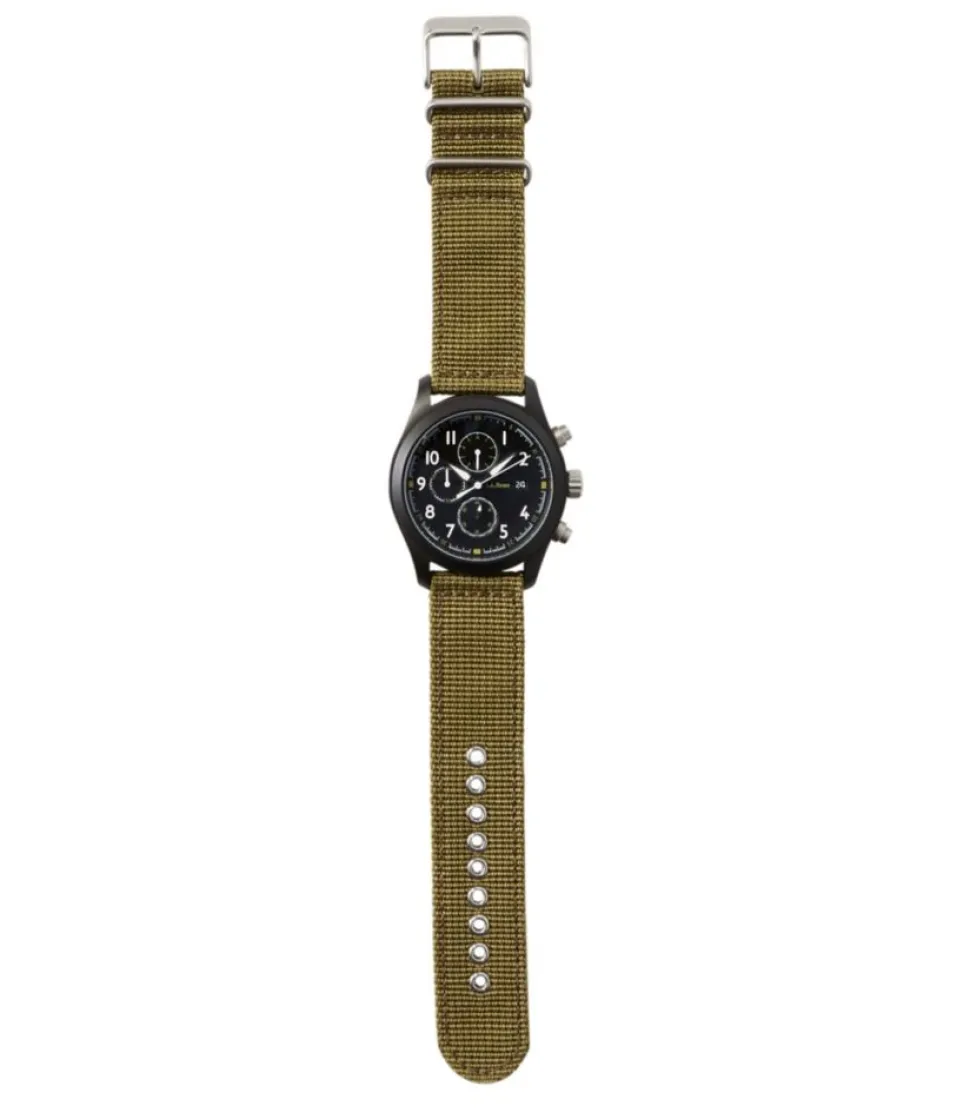 Flash Sale L.L.Bean "Chronograph Field Watch" Black