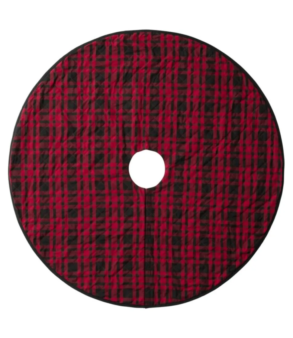 Store L.L.Bean "Classic Tree Skirt, Plaid" RoyalRedPlaid