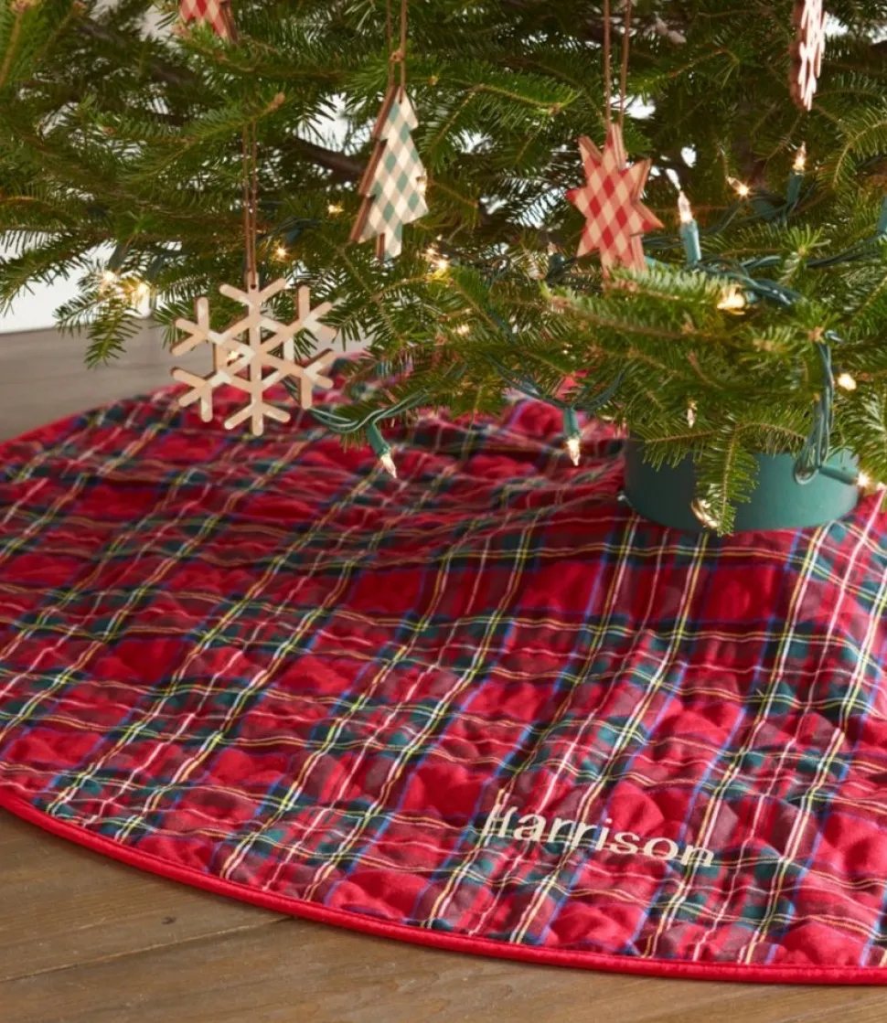 Store L.L.Bean "Classic Tree Skirt, Plaid" RoyalRedPlaid