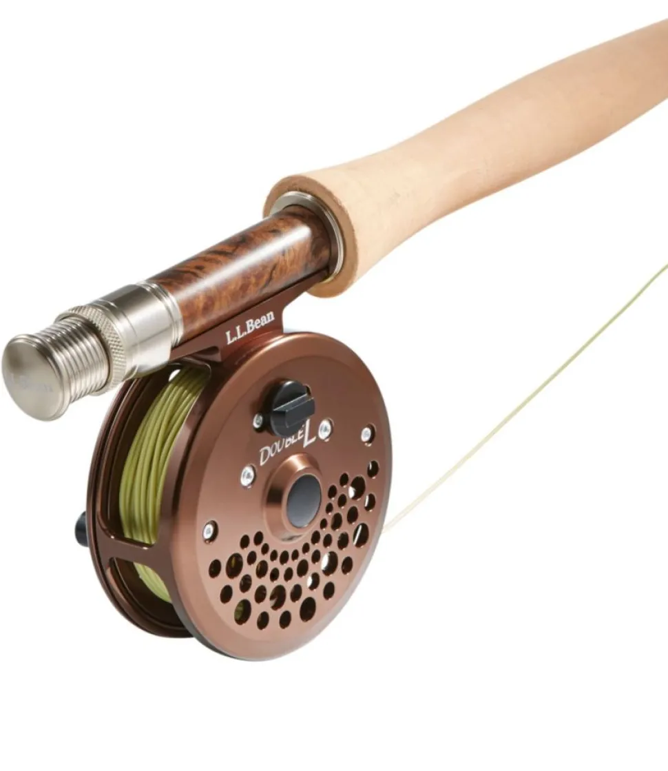 Outlet L.L.Bean "Double L Standard Arbor Fly Reel" Moss