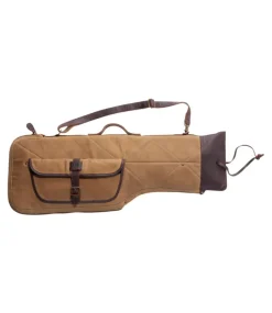Best L.L.Bean "Double L Waxed-Cotton Breakdown Shotgun Case, 28"" MapleBrown