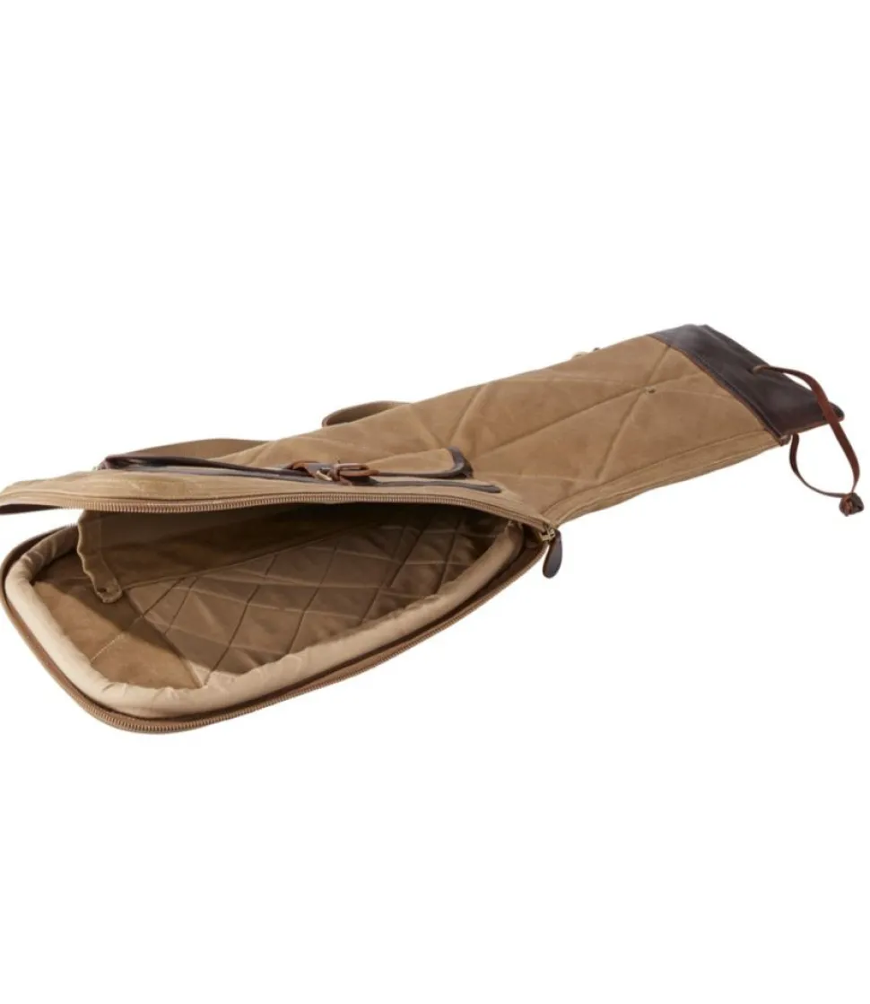 Best L.L.Bean "Double L Waxed-Cotton Breakdown Shotgun Case, 28"" MapleBrown