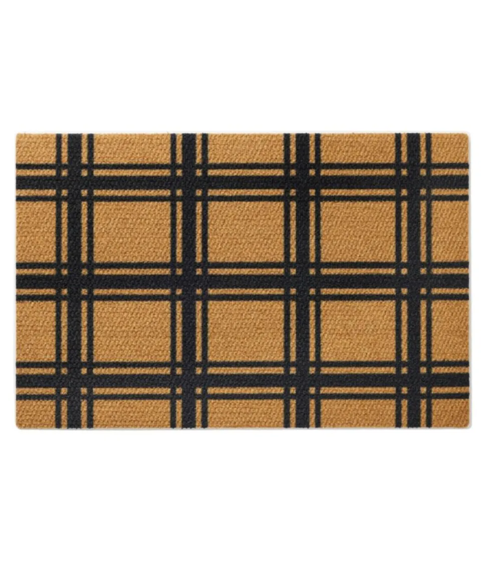 Shop L.L.Bean "Duracoir Doormat, Windowpane" Natural/Black