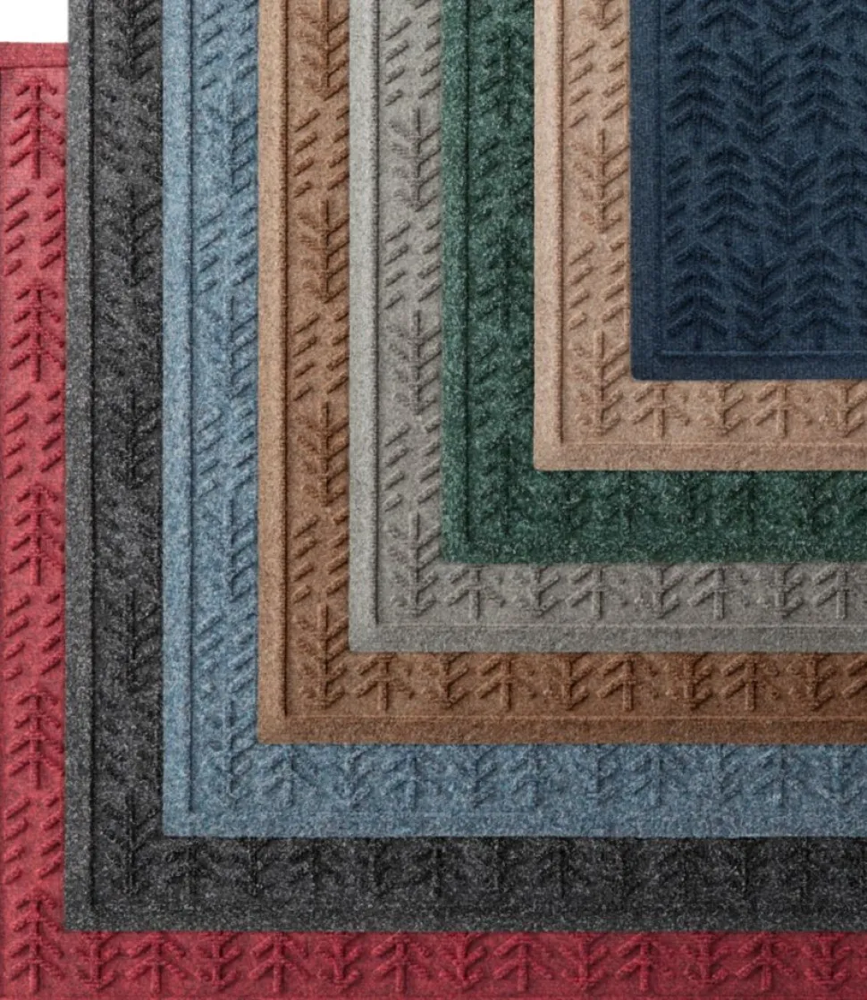 Fashion L.L.Bean "Everyspace Recycled Waterhog Mat, Square, Trees"
