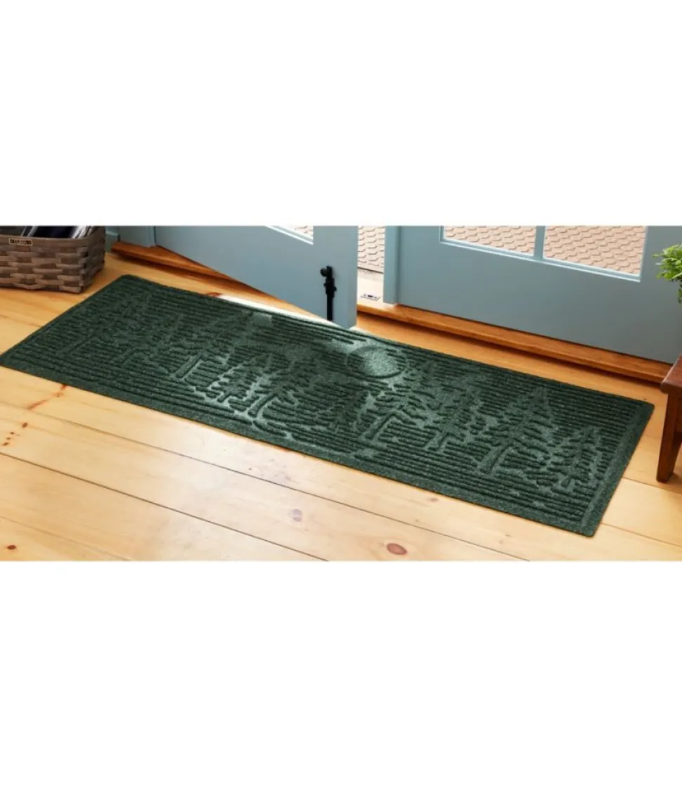 Fashion L.L.Bean "Everyspace Recycled Waterhog Runner, Pine Trees"