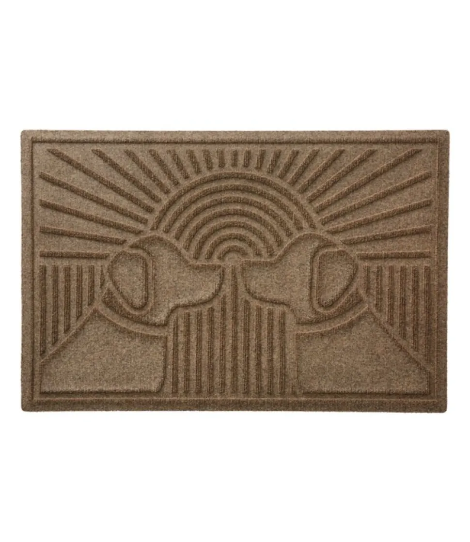 Online L.L.Bean "Everyspace Recycled Waterhog Doormat, Sunrise Dogs"