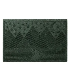 Sale L.L.Bean "Everyspace Recycled Waterhog Doormat, Twilight Mountain Range"