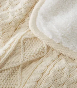 Store L.L.Bean "Fisherman Cabled Fleece Throw"