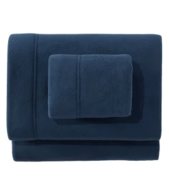 Best Sale L.L.Bean "Fleece Sheet Collection" MarinerBlue