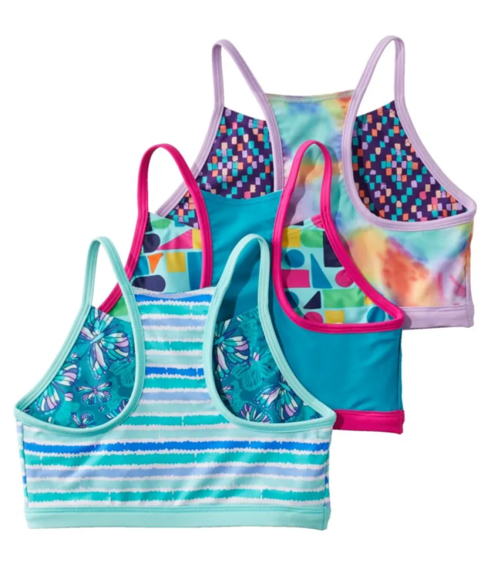 Best L.L.Bean "Girls' Watersports Swimwear, Crop-Top Bikini Set"