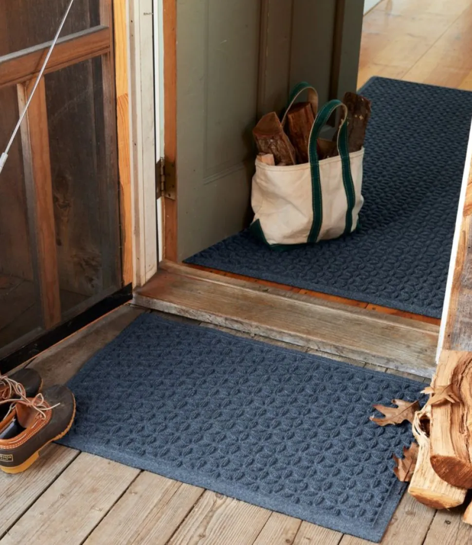 Hot L.L.Bean "Heavyweight Recycled Waterhog Doormat, Blooming Circles"