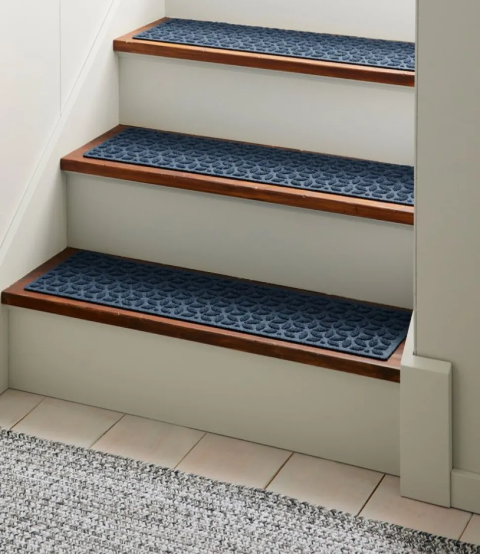 Cheap L.L.Bean "Heavyweight Waterhog Mat, Stair Treads, Set of Four, Blooming Circles"