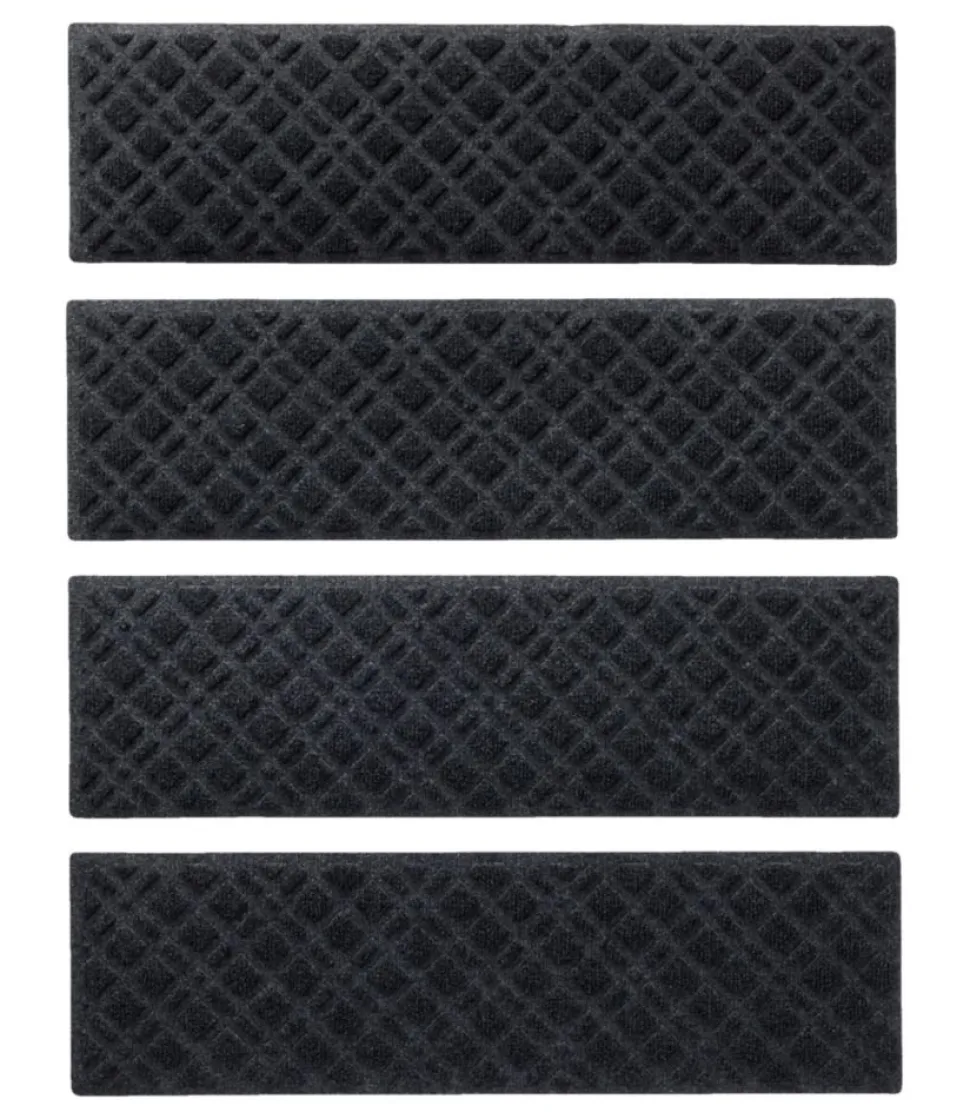 Best L.L.Bean "Heavyweight Waterhog Mat, Stair Treads, Set of Four, Plaid"