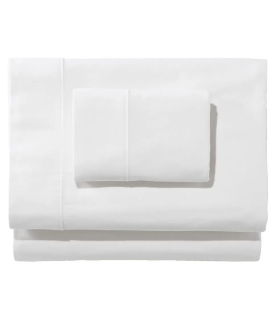 Best L.L.Bean "Heritage Chamois Flannel Sheet Collection" White