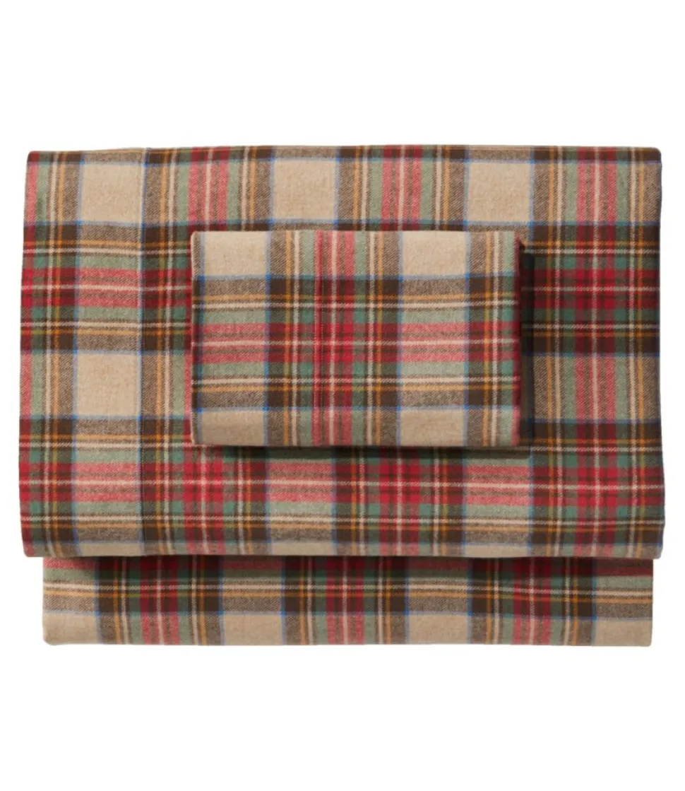 Shop L.L.Bean "Heritage Chamois Flannel Sheet Collection, Plaid"
