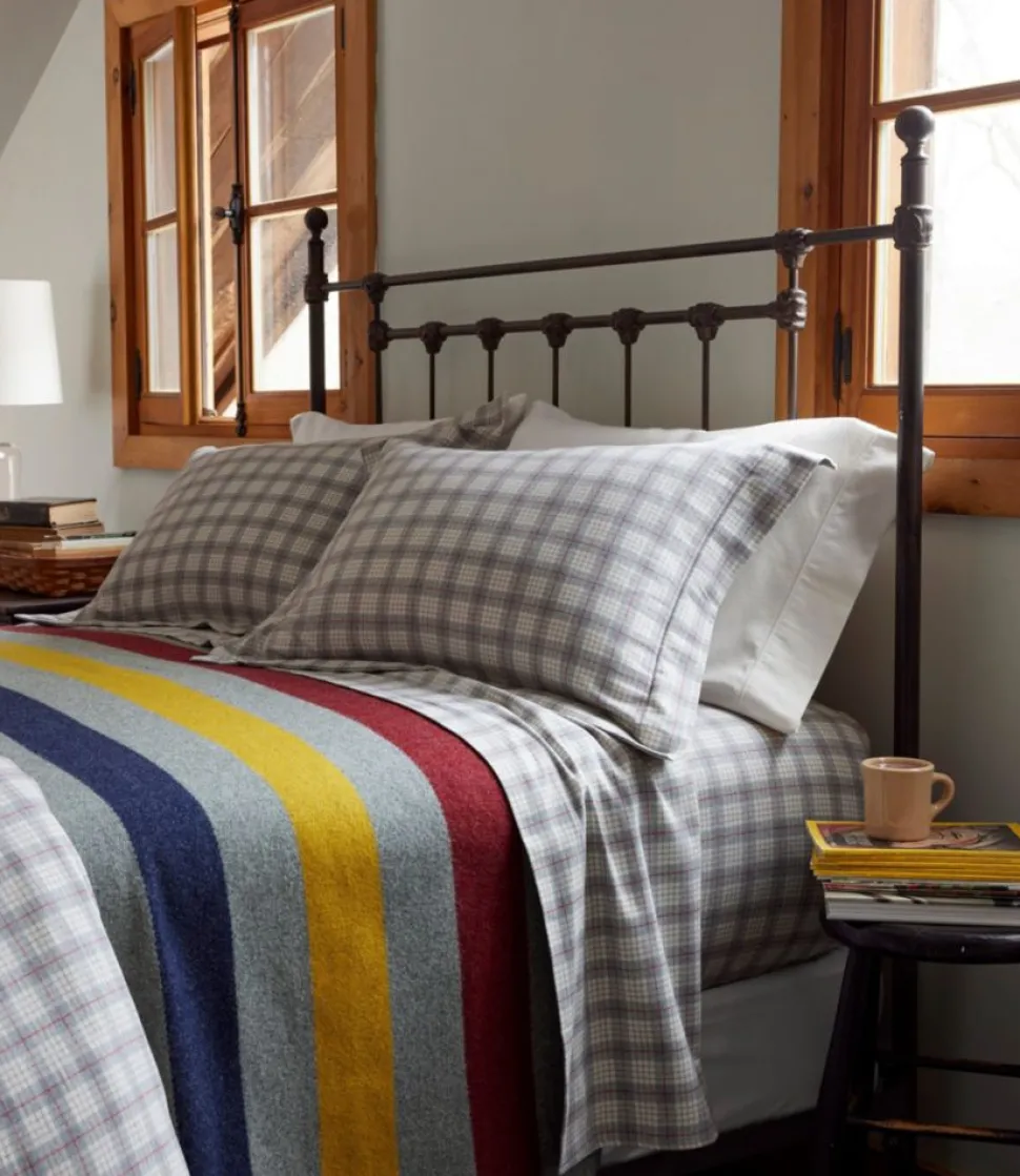 Shop L.L.Bean "Heritage Chamois Flannel Sheet Collection, Plaid"