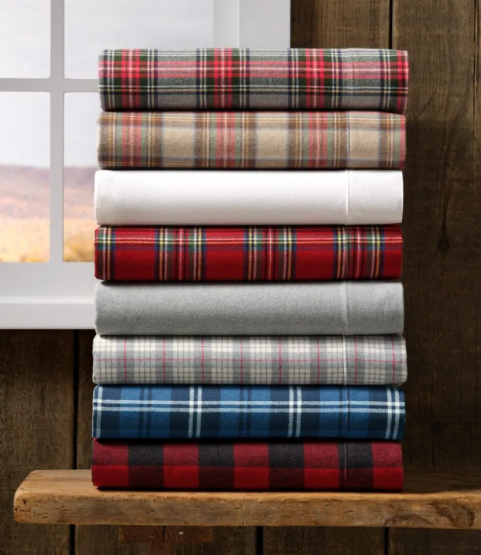 Shop L.L.Bean "Heritage Chamois Flannel Sheet Collection, Plaid"