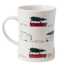 Best Sale L.L.Bean "Holiday Car with Tree Diner Mug" Multi