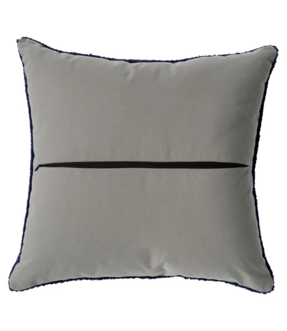 Best Sale L.L.Bean "Indoor/Outdoor Hooked Pillow, Buoys" Multi