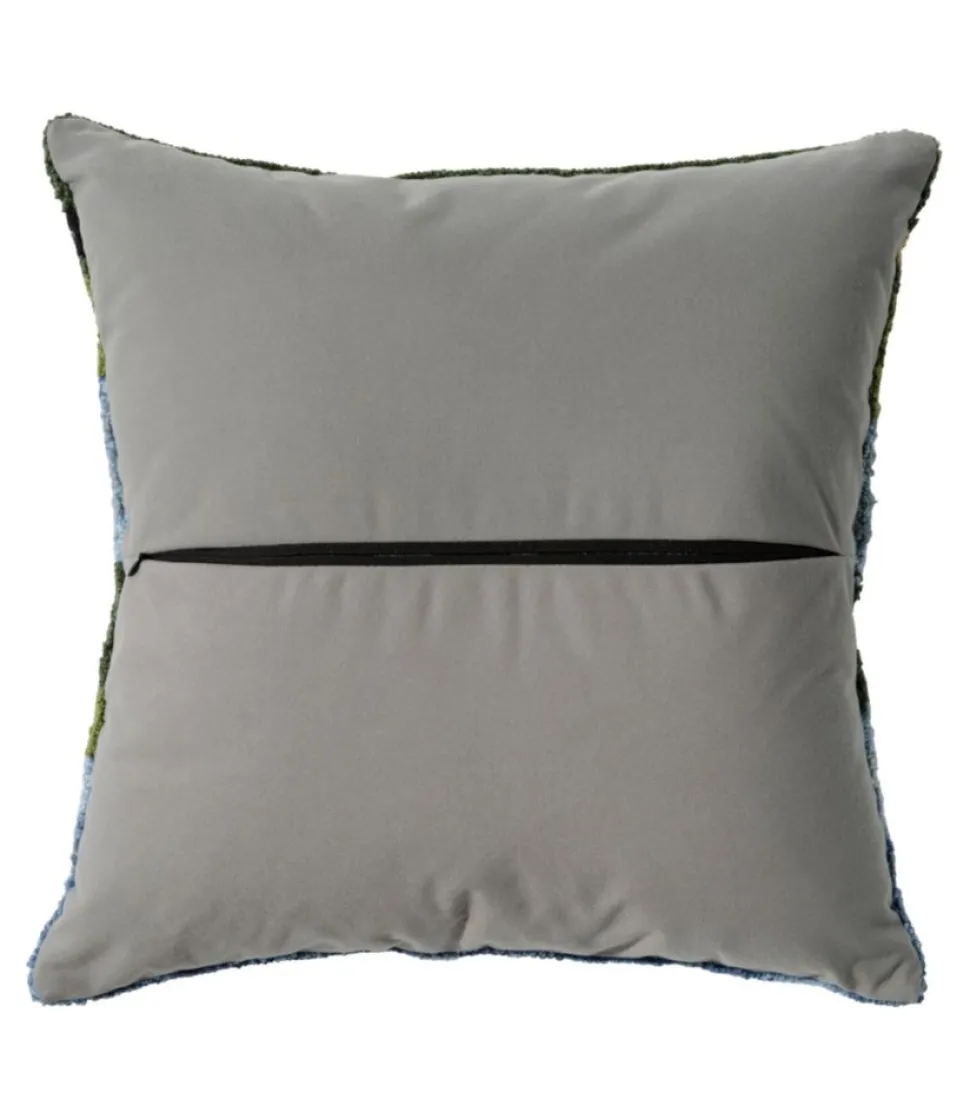 Online L.L.Bean "Indoor/Outdoor Hooked Pillow, Mountain Dogs" Multi