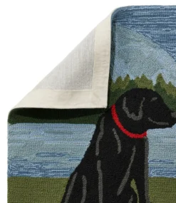 Sale L.L.Bean "Indoor/Outdoor Vacationland Rug, Mountain Dogs" Multi