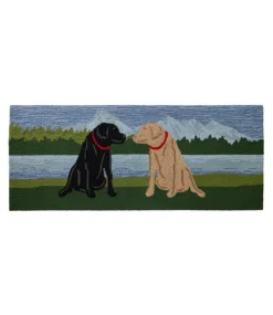 Online L.L.Bean "Indoor/Outdoor Vacationland Runner, Mountain Dogs" Multi