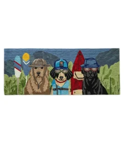 Online L.L.Bean "Indoor/Outdoor Vacationland Runner, Paddle Sports Dogs" Multi