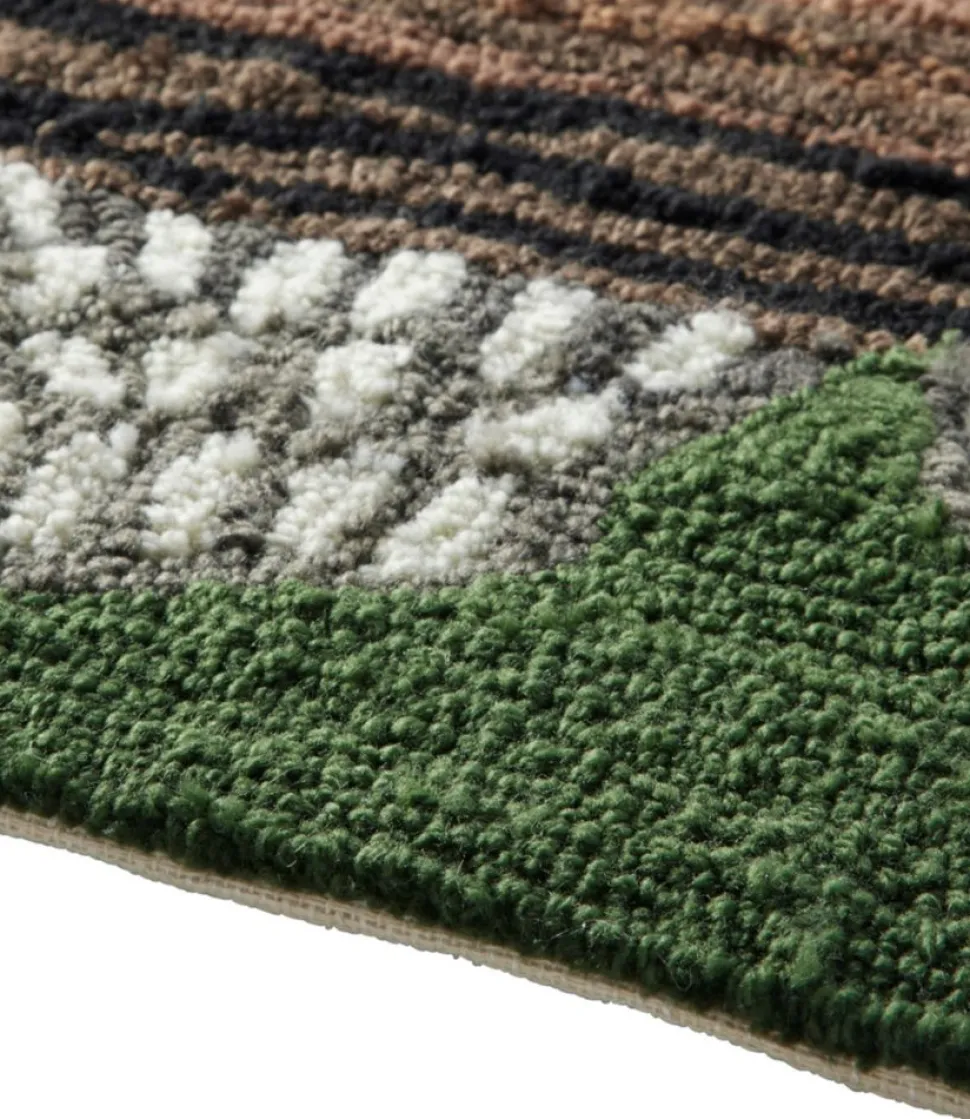 Discount L.L.Bean "Indoor/Outdoor Vacationland Rug, Owls" Multi