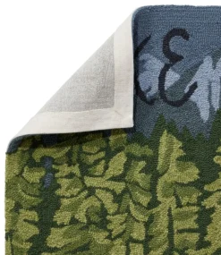 Cheap L.L.Bean "Indoor/Outdoor Vacationland Rug, Lakeside Mountain Scene" Multi