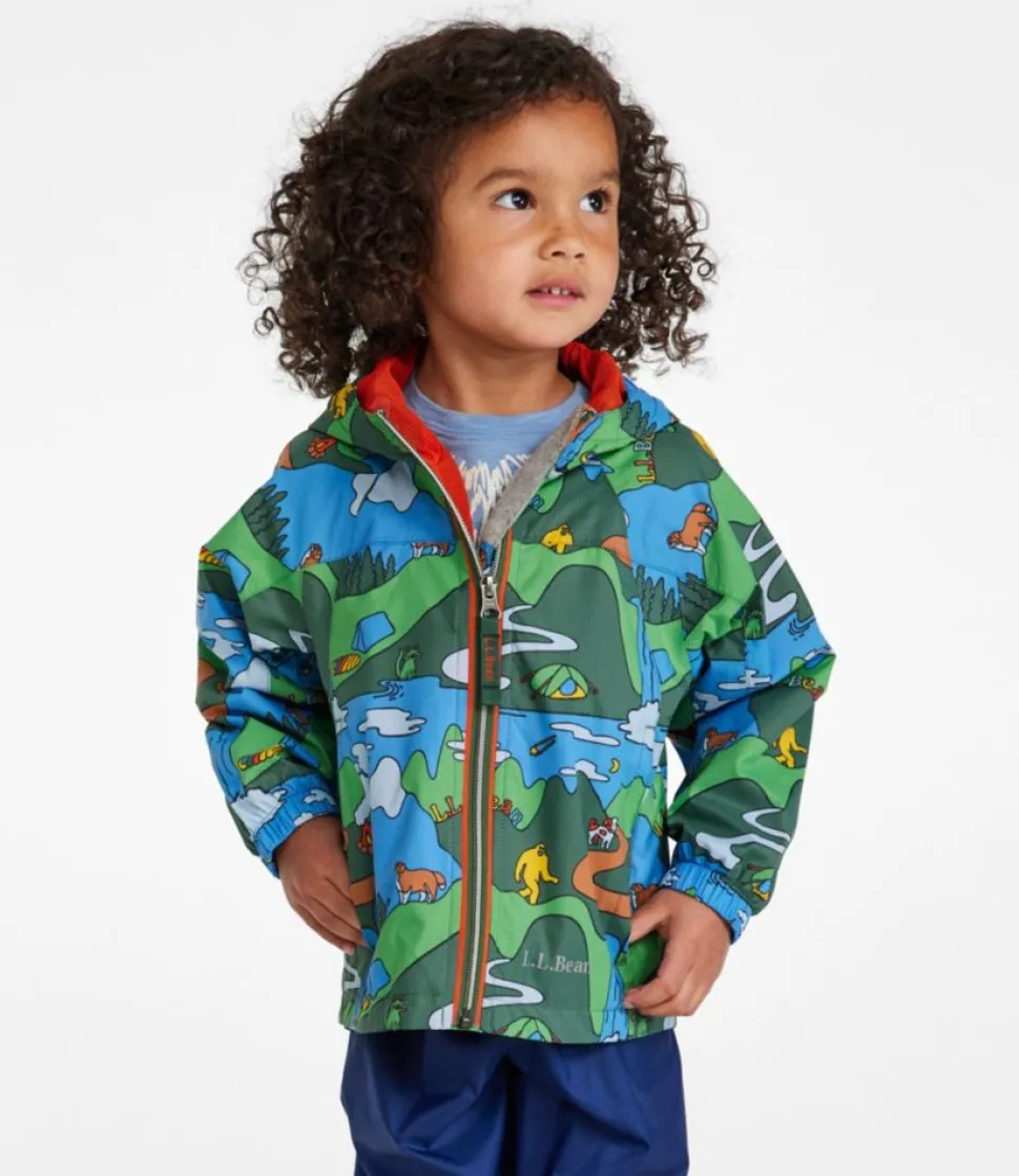 Store L.L.Bean "Infants' and Toddlers' Discovery Rain Jacket, Print" DarkestGreenGator